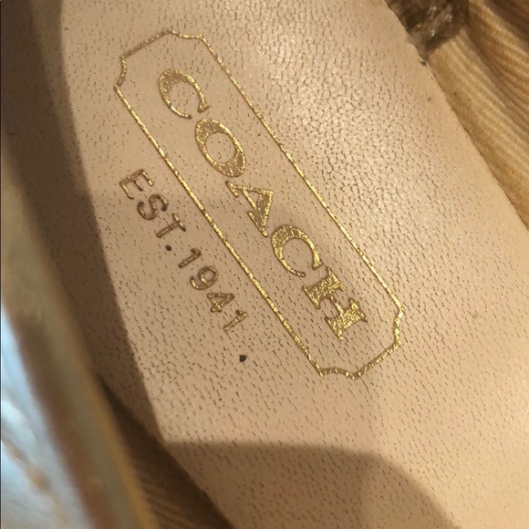 Coach Laticia Metallic Gold Flats - Picture 8 of 9